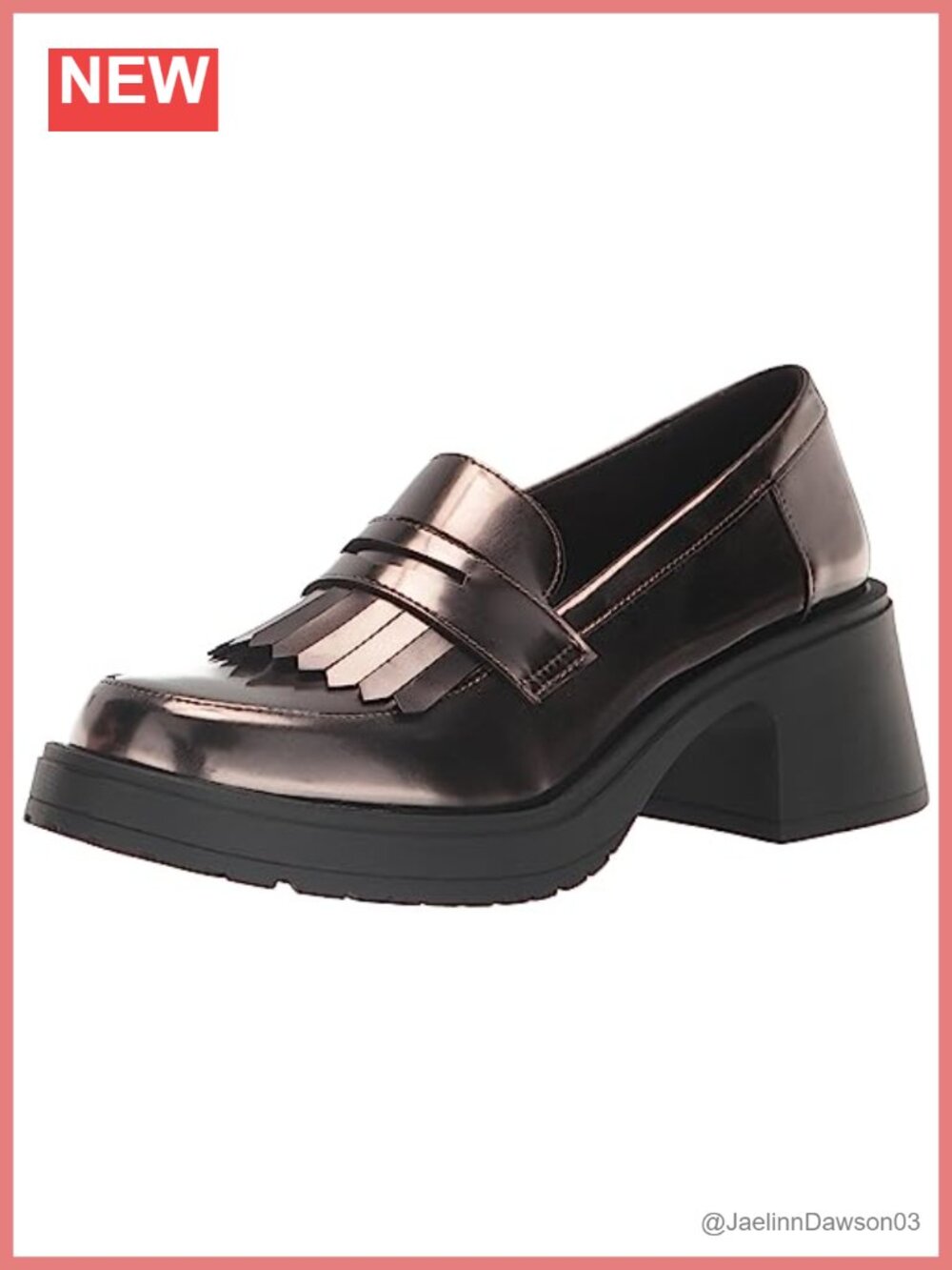 Modern Fashion Loafer Heeled Pull-On Block Heel Round Toe Party